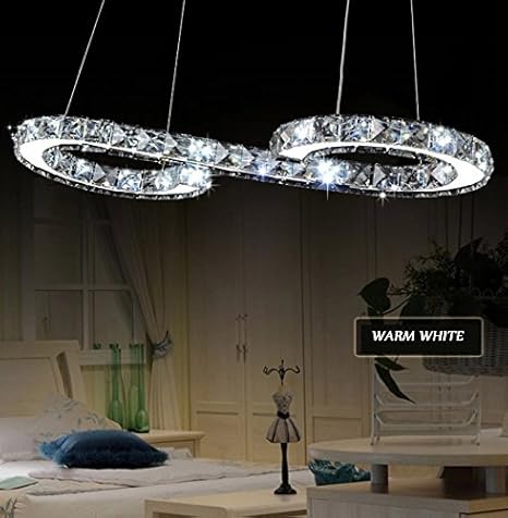 S Shape Modern Led Chanderlier Lights Diamond Ring Contemporary