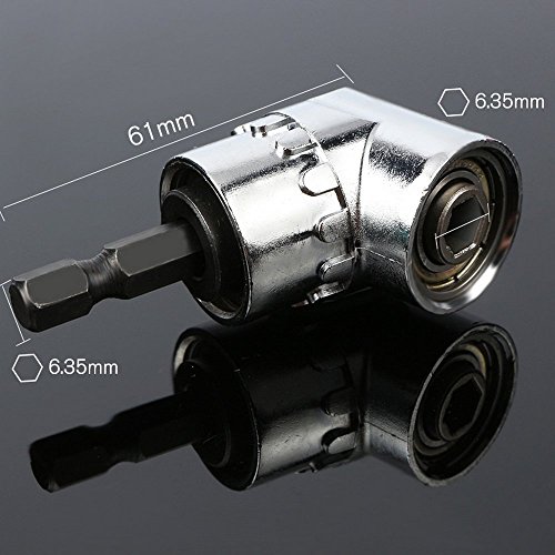 Right Angle Drill + Universal Socket Wrench Set - Multi-Function Ratchet Wrench Bushing Set, 7mm to 19mm Magic Spanner Grip, Self-Adjusts Power Drill Adapter Professional Repair Tools - Thumbnail 7