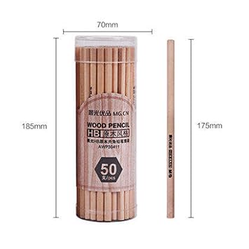 Amazon Mrs L Store かきかた鉛筆 2b 2h Hb 6角軸 50本入れ 原木