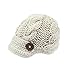 zefen Baby Boys Crochet Knit Newsboy cap Photography Brim Buttons Hat Small Ivory