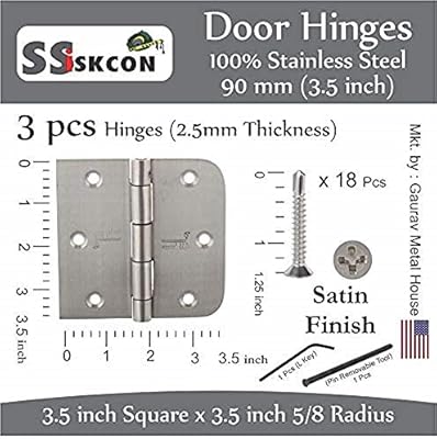 3 Stainless Steel Barn Door Hinge 3 5 Inch Security Pin Lock Hinge