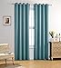 MYSKY HOME Bedroom Curtains 84 Inches Long Blackout Curtains for Living Room Teal Curtains for Kids Room Grommet Privacy Protect Room Darkening 1 Curtain Panel, 52 x 84 Inch, Teal