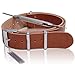 Brown 20mm Synthetic Leather Strap with Spring bar Tool and 4 Spring Bars - Barron Watch Company [BWC]