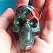 Hand Carved Natural Gemstone Carving Skull Statue Figurine Collectible 1.9