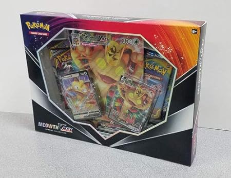 Amazon ポケモン ニャース Vmax インターナショナル ボックス ブースターパック4個 エボリューション付き ロボット 子ども向けフィギュア おもちゃ