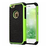 Gogoing 12case-ch Impact Resistant Double Layer Shockproof Hard Shell Case for Apple IPhone 6, 4.7", Apple Green