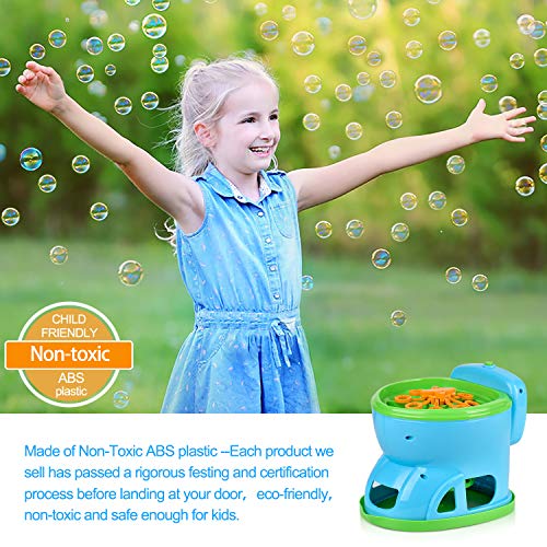 Bubble Machine, Automatic Bubble Maker Cartoon Toilet Over 2100 Bubbles Per Minute Bubble Blower Toy for Kids Boys Girls Easy to Use for Indoor Outdoor Party Wedding Baby Showers ( 2020 New Version)