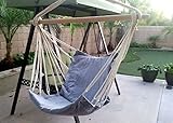 Airblasters Hanging Rope Chair - Swing Hanging Hammock Chair - Porch Swing Seat(Gray)