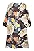 Yonala Women's Summer Floral Print Chiffon Beachwear Top Cover Up Kimono Cardigan Brown-Beige
