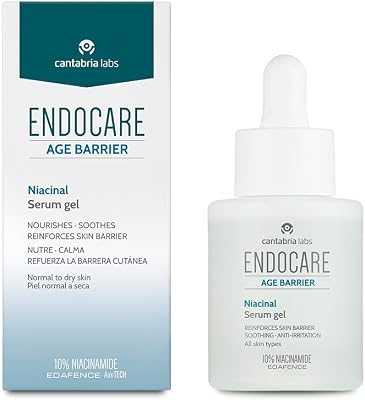 - Endocare Age Barrier Niacinal Serum Gel - 30 ml - Sérum Gel con 10% Niacinamida y ácido hialurónico en nanovesículas - Hidrata, Calma y Refuerza la Barrera Cutánea
