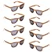 8 Pack Orange Square Adult / Teens Party Sunglasses Bulk Wholesale