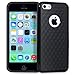Fosmon DURA-HOLOGRAM Series TPU + PC Case for Apple iPhone 5C (Black/Black)