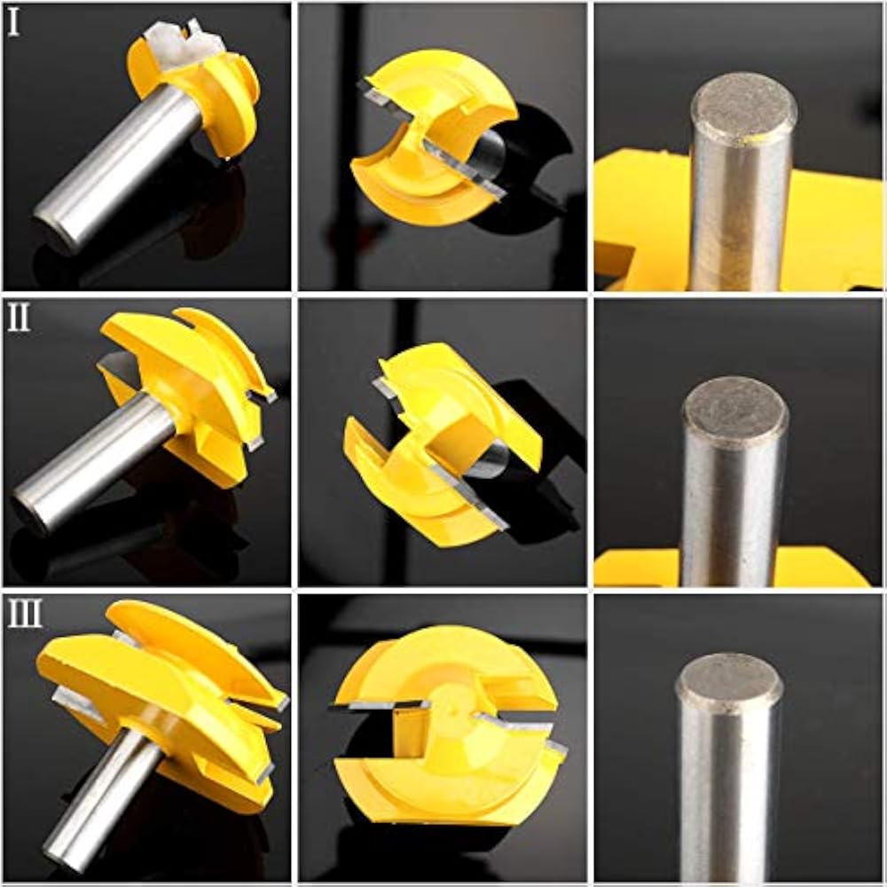 45Lock Miter Joinery Bits Bit 1/2 Inch Shank Glue Joint Router