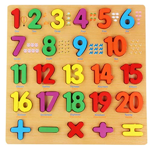 JBBERTH Wooden Puzzles Toddler Puzzles Alphabet Educational Toys Wooden Peg Puzzle for Toddlers (Set of 2) Numbers, Letters Puzzle Educational Toys Kids Jigsaw Puzzle