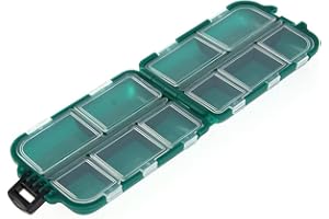 10 Compartments Mini Fishing Tackle Box Fish Lures Hooks Baits Plastic Storage Holder Square Case Fishing Accessories