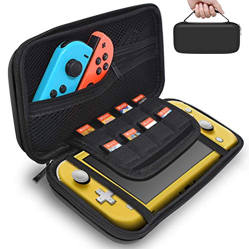 Carrying Case for Nintendo Switch Lite with Screen Protector,Donobi Protective Travel Case with 8 Game Slots and Portable Hard Shell Travel Pouch Storage for Switch Lite Console & Accessories-Red
