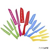 purelife Kitchen Color Knife Set 8pcs Stainless