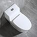 WOODBRIDGE B0735 B-0735, Dual Flush Elongated One Piece Soft Closing Seat, Comfort Height, White, Modern Toilet T-0018