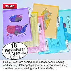 Ultimate Office PocketFile Clear Poly Document