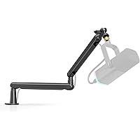 FIFINE Microphone Boom Arm, Low Profile Mic Arm Stand with Desk Mount Clamp, Screw Adapter, Cable Management, Adjustable Mic 