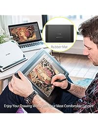 XP PEN Artist15.6 15.6   Monitor de dibujo IPS (15,6 pulgadas, pantalla digital, con lápiz capacitivo pasivo sin batería, 8192 niveles de presión)
