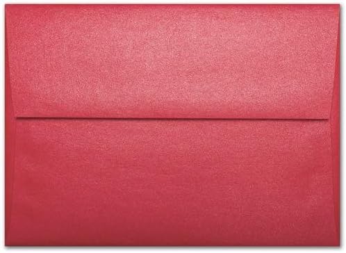 A-2 Jupiter Red Metallic RSVP Envelopes (Straight Flap, (4 3/8" x 5 3/4") - 50 Envelopes from Paper and More