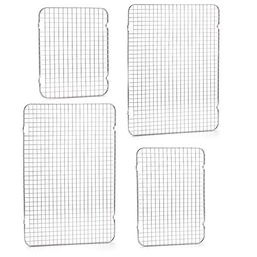 Tebery 4 Pack 304 Grade Stainless Steel Cooling Rack Set Various Size