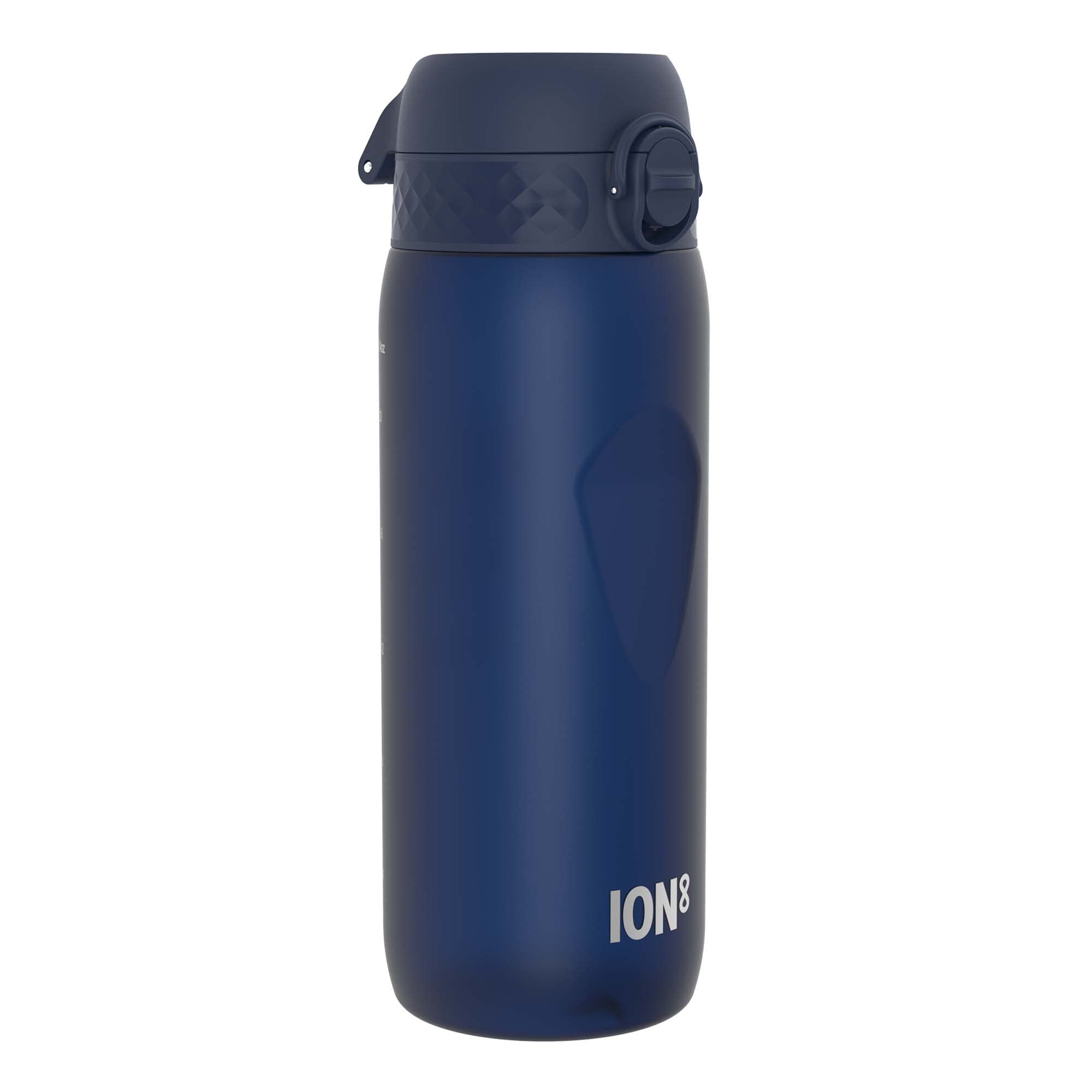 Ion8 Sports Water Bottle, 750 ml/24 oz, Leak Proof, Easy to Open, Secure Lock, Dishwasher Safe, BPA Free, Flip Cover, Carry Handle, Soft Touch Contoured Grip, Easy Clean, Odour Free, Navy — image 1