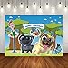 GYA 7x5ft Puppy Dog Pals Paw Birthday Party Backdrop Boys Kids Happy Birthday Photography Background Cake Table Decor Banner Baby Shower Photo Studio Booth Props