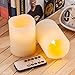 antizer Flameless Candles Battery Operated LED Pillar Real Wax Flickering Unscented Candles with Remote Control Cycling 24 Hours Timer Ivory Color 12-Pack (3