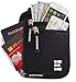 Zero Grid Neck Wallet w/RFID Blocking- Concealed Travel Pouch & Passport Holder (Midnight) primary