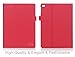 FYY Leather Case with Apple Pencil Holder for iPad Air 1/2, iPad 9.7 2017/2018 - Folio Stand Protective Case Smart Cover with Hand Strap Card Slots for Apple iPad Air 1/2 /iPad 9.7 2017/2018 Red