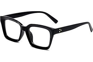 EYLRIM Classic Thick Square Frame Clear Lens Glasses for Women Men Non Prescription Eyeglasses