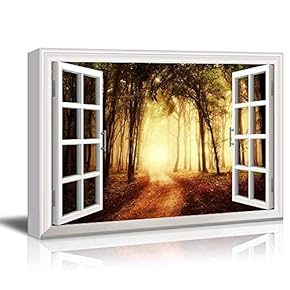 White Window Looking Out Into a Road That...