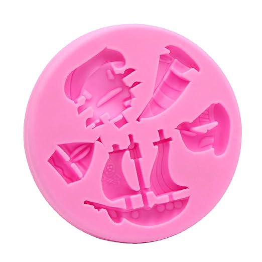 ZT TRADE Fondant Molde de Pastel Ocean Pirate Ship Forma de Vela ...