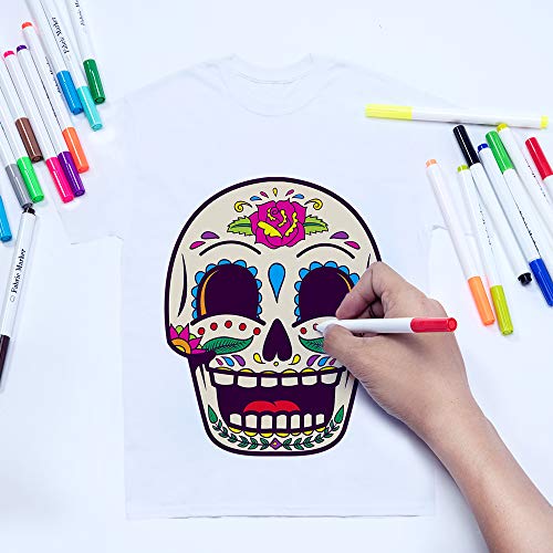 Fabric Markers Pen 30 Colors Permanent Paint Art Marker Set for Writing Painting on T-Shirts Clothes Sneakers Canvas Shoes, Child Safe & Non-Toxic - Thumbnail 5