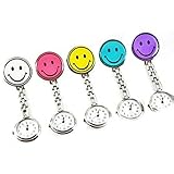 SODIAL(R) Medical nurse pocket watch,quartz movement,brooch pendant pocket watch Pink