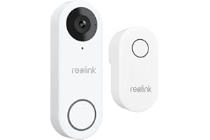 REOLINK 2K Video Doorbell Wi-Fi Camera with Chime, 3:4 Head-to-Toe View, 180°View, 5/2.4 GHz Wi-Fi, 2-Way Talk, Person/Package Detection, Waterproof, Smart Alerts, Works NVR(Wired)