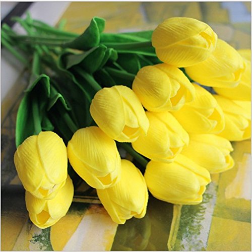 PU Real Touch Tulips Artificial Flowers 10 Pcs Flowers Arrangement