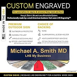 LHS My Business | Engraved Custom Door Plate Navy