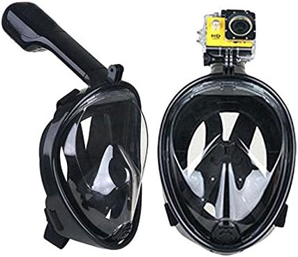 Snorkel Mask Seaview 180°GoPro Compatible with Anti-Fog Panoramic Full Face See Prevents Gag Reflex Easybreath Snorkeling Gear Scuba Mask