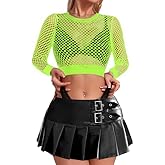 Buauty Women's Lace Long Sleeve Tops, Mock Neck Sheer Mesh Top, See Through Floral Lace Tops, Party Club Night Blouse Shirts