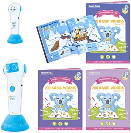 Talking Pen + 3 Series 200 Basic Words Super Bundle. The Most Entertaining Books for Learning Reading and Spelling Skills. English and Foreign Languages (Spanish, German and Others Totally Free)