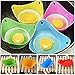 Silicone Egg Poacher Cups – Set of 6 Cooking Perfect Poached Eggs – Microwave or Stovetop Egg Cooker (Random Color)