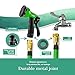 Flexible Garden Hose Set-Gada 50 FT Heavy Duty Double Latex Core Expandable Water Hose-Including A 8 Function Sprayer Nozzle, 3/4 USA Standard Connector(Green)