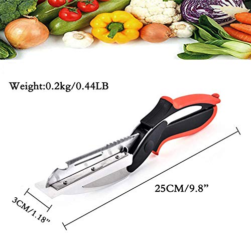 Clever Cutter, Food Chopper, Food Scissors with Cutting Board 6 in 1
