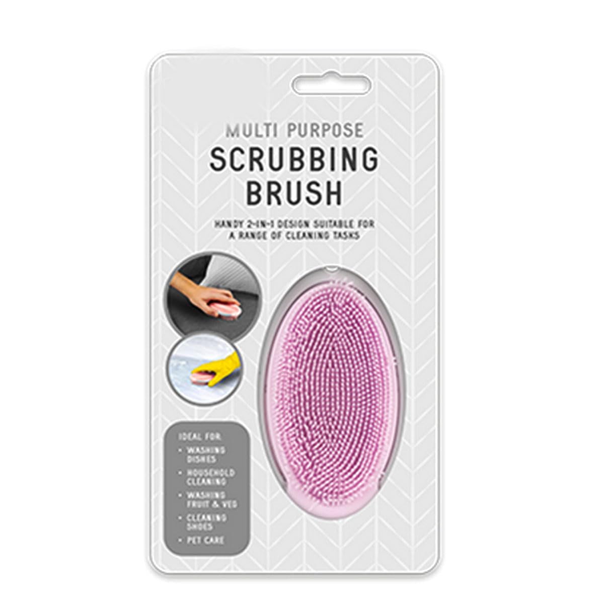 Zale Yardley Cleaning Brush, Silicone Scrubbing Brush, Non Scratch Sponges, Cleaning Scourer Brush, Reusable Silicone Sponge, For washing vegetables, Fruit, Dishes and Pots, Kitchen Accessories (Pink)
