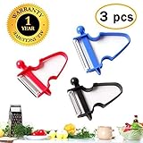 NEW 2018 | Magic Trio Peelers | Set Of 3 Stainless Steel Fruit & Vegetable Peelers | Great For Potatoes, Carrots, Apples, Oranges & Garlic | By Together We Cook