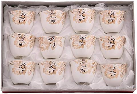 Arabic coffee Cups Set 12 Pcs , White and Gold , 20-11-13-061 price in  Saudi Arabia | Amazon Saudi Arabia | kanbkam