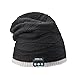 Sung-ll Soft and Warm Cap Wireless Beanie with Smart Speaker Micro Headphone (Grey Black)